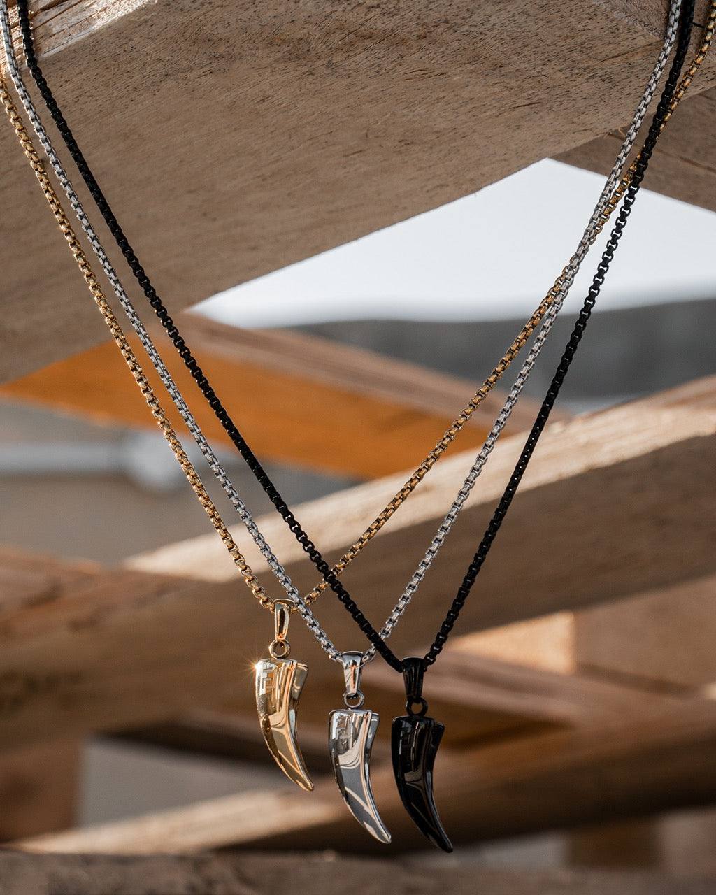 Tiger Claw Necklace in Silver