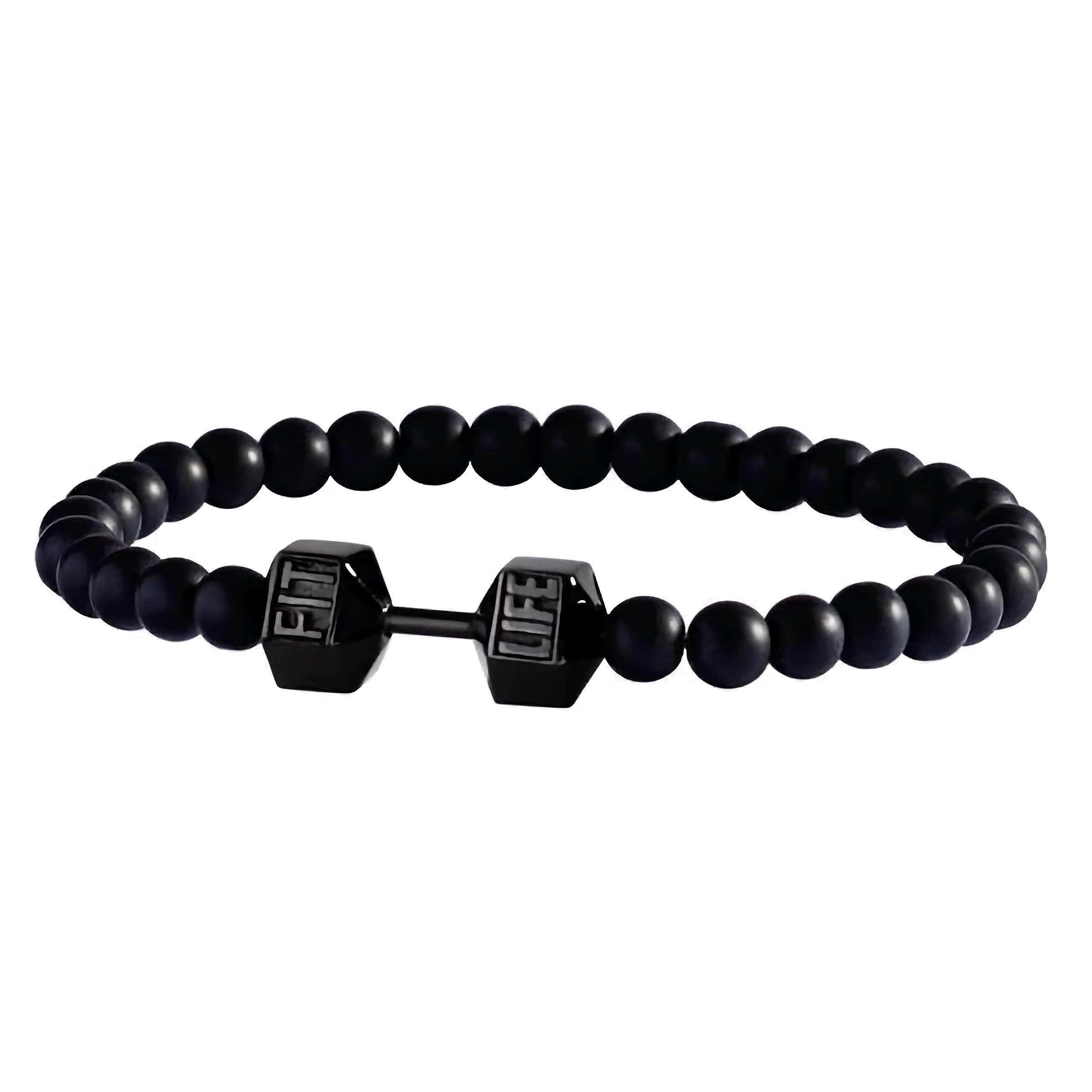 Black Dumbbell Bracelet