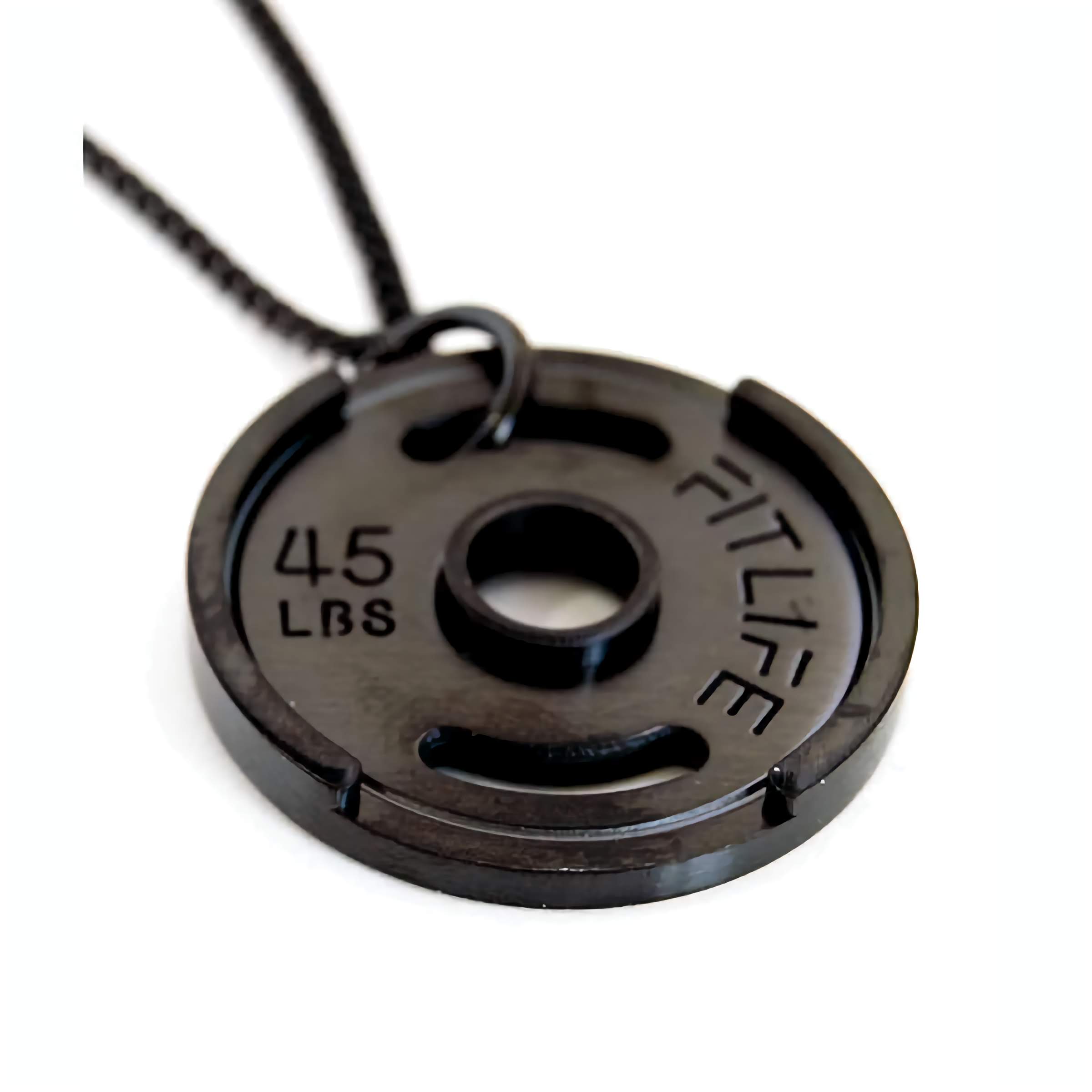 Black Weight Plate Necklace