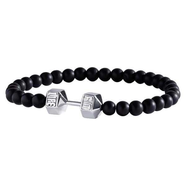 Silver Dumbbell Bracelet