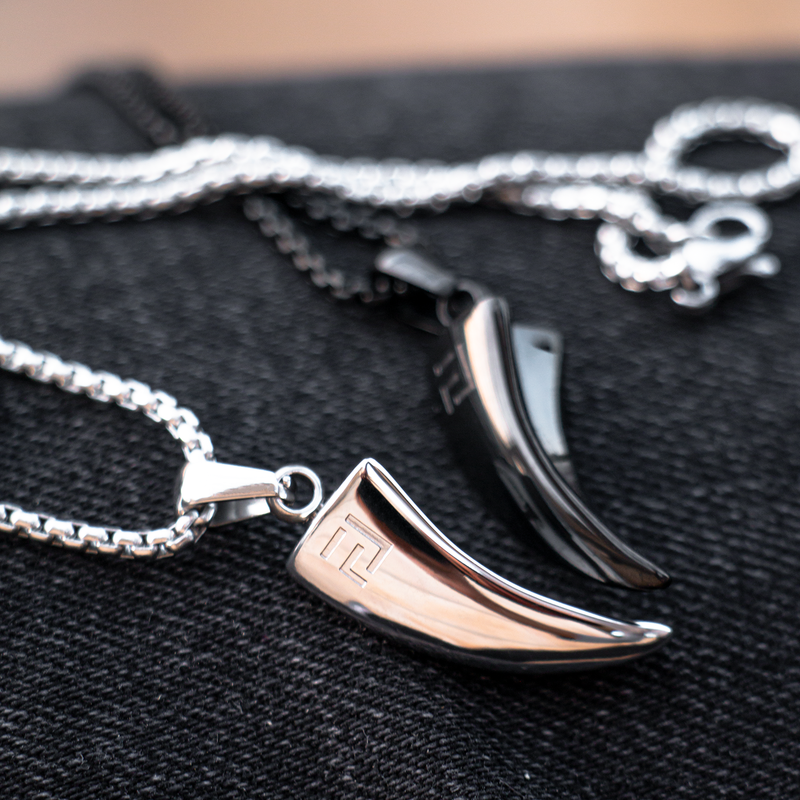 Tiger Claw Necklace in Silver
