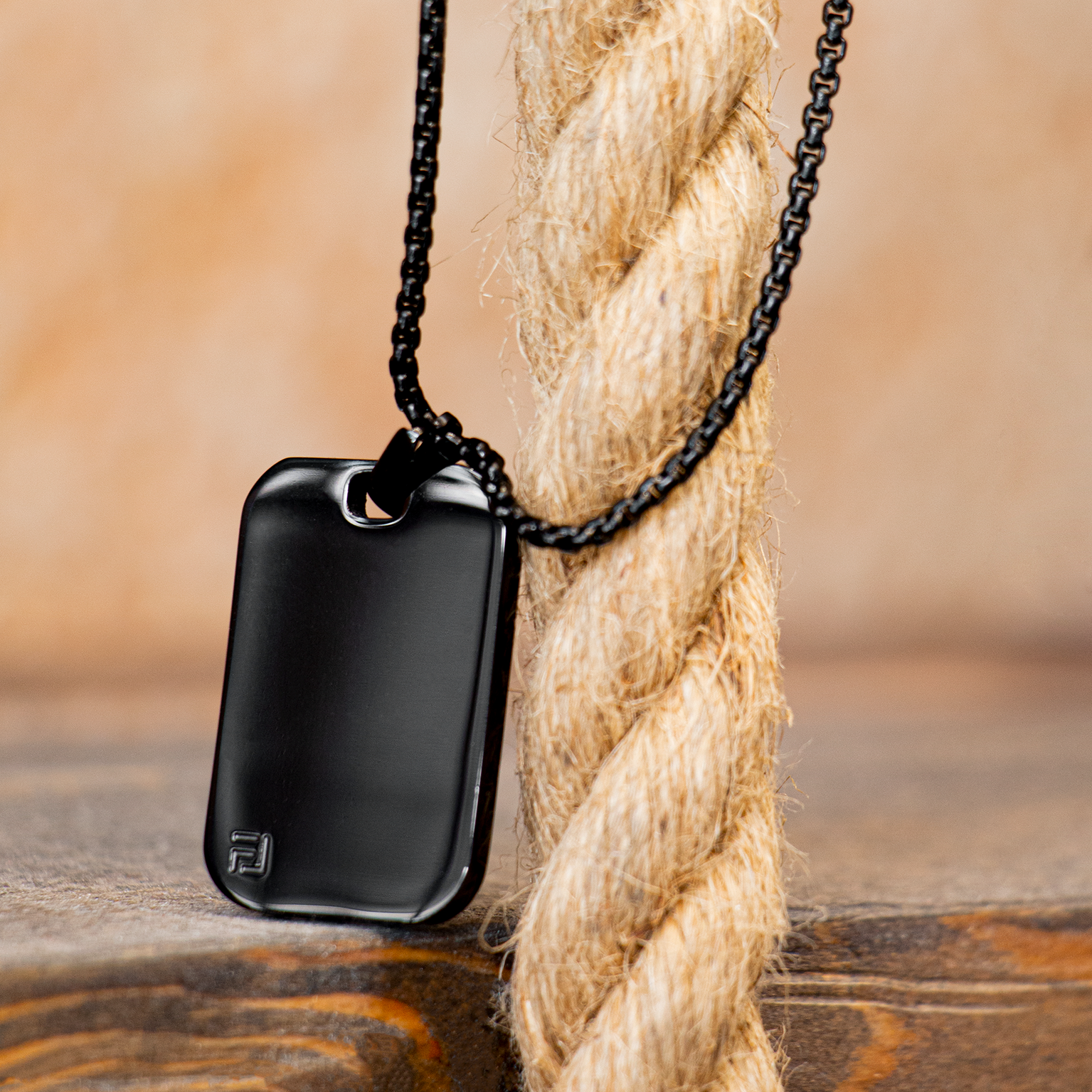 Classic ID Necklace in Black