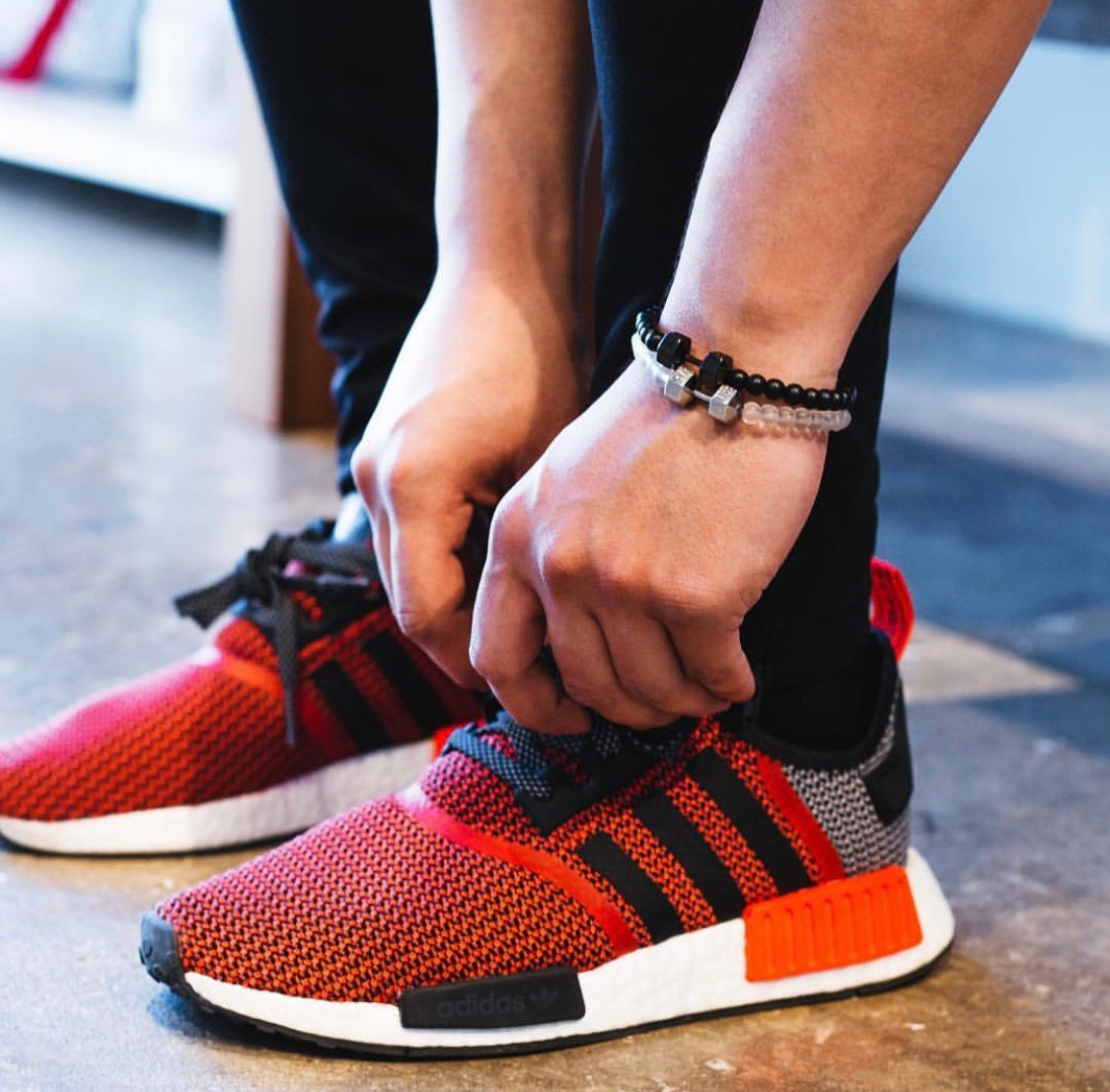 Black Dumbbell Bracelet