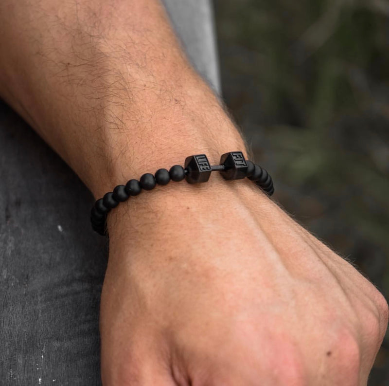 Black Dumbbell Bracelet