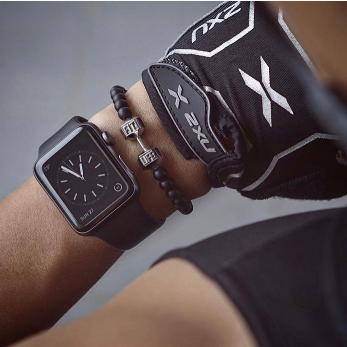 Silver Dumbbell Bracelet