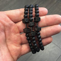Black Dumbbell Bracelet