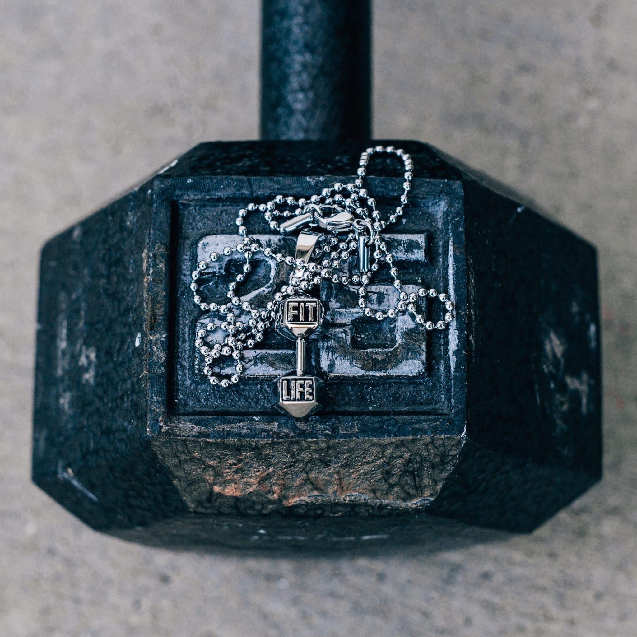 2 Dumbbell Necklaces Pack