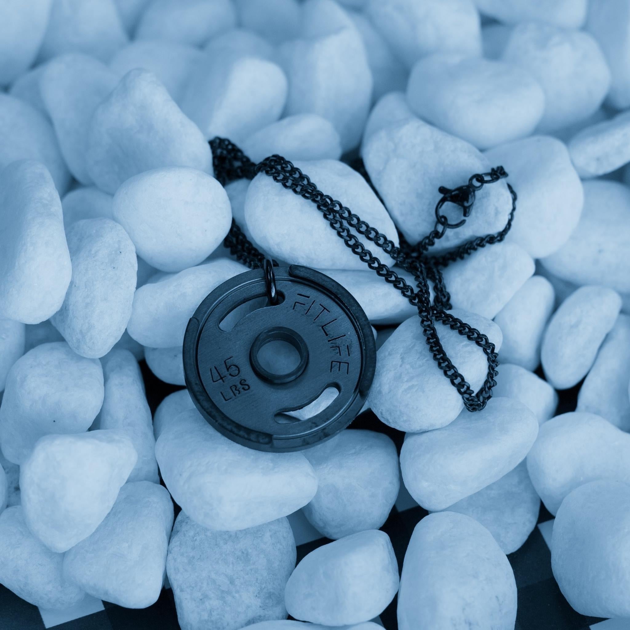 Black Weight Plate Necklace