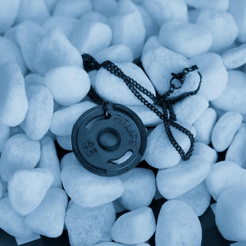 Black Weight Plate Necklace