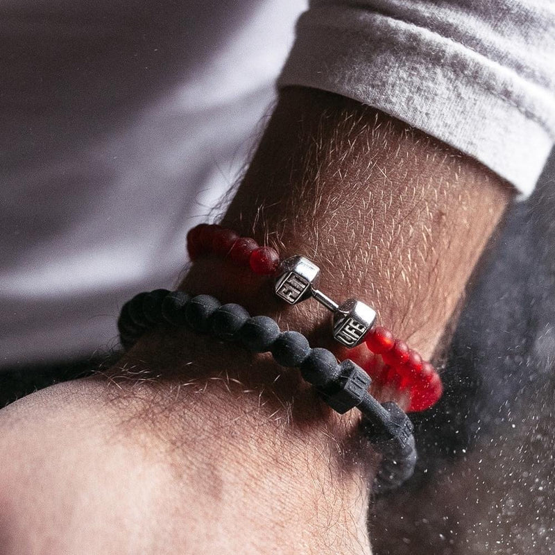 Red dumbbel bracelet