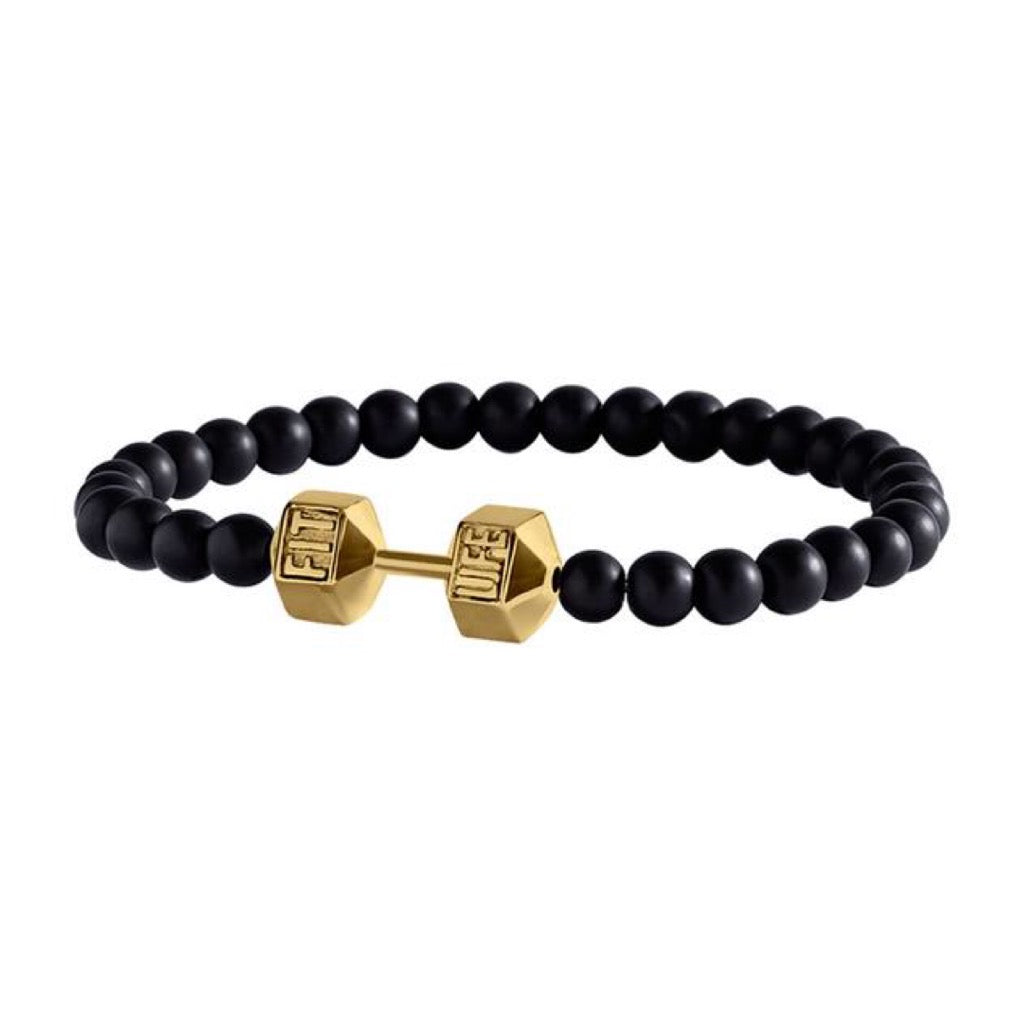 Gold Dumbbell Bracelet