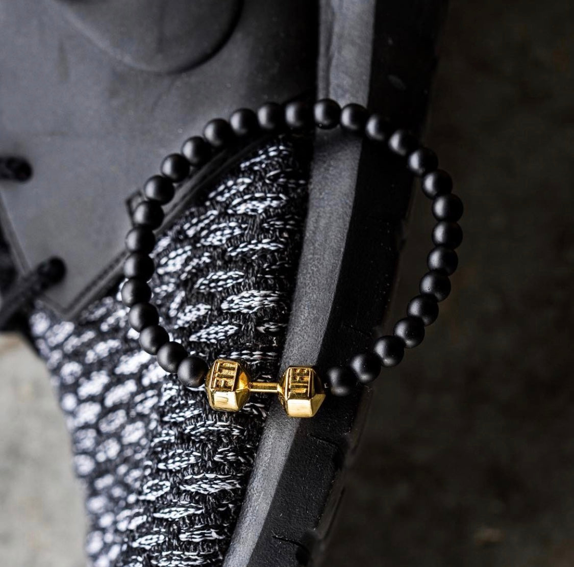 Gold Dumbbell Bracelet