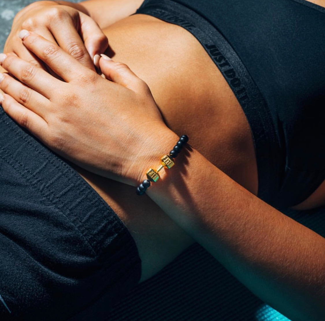 Gold Dumbbell Bracelet