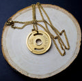 Gold Weight Plate Necklace