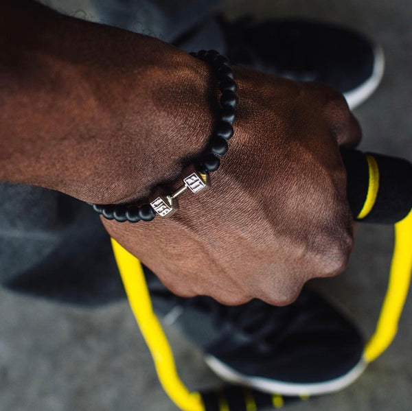 Silver Dumbbell Bracelet